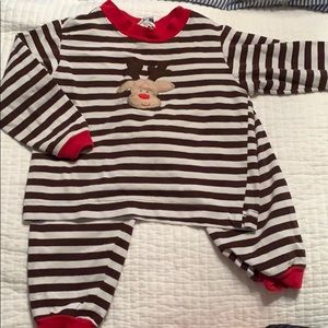 The Bailey Boys Reindeer appliqué pjs